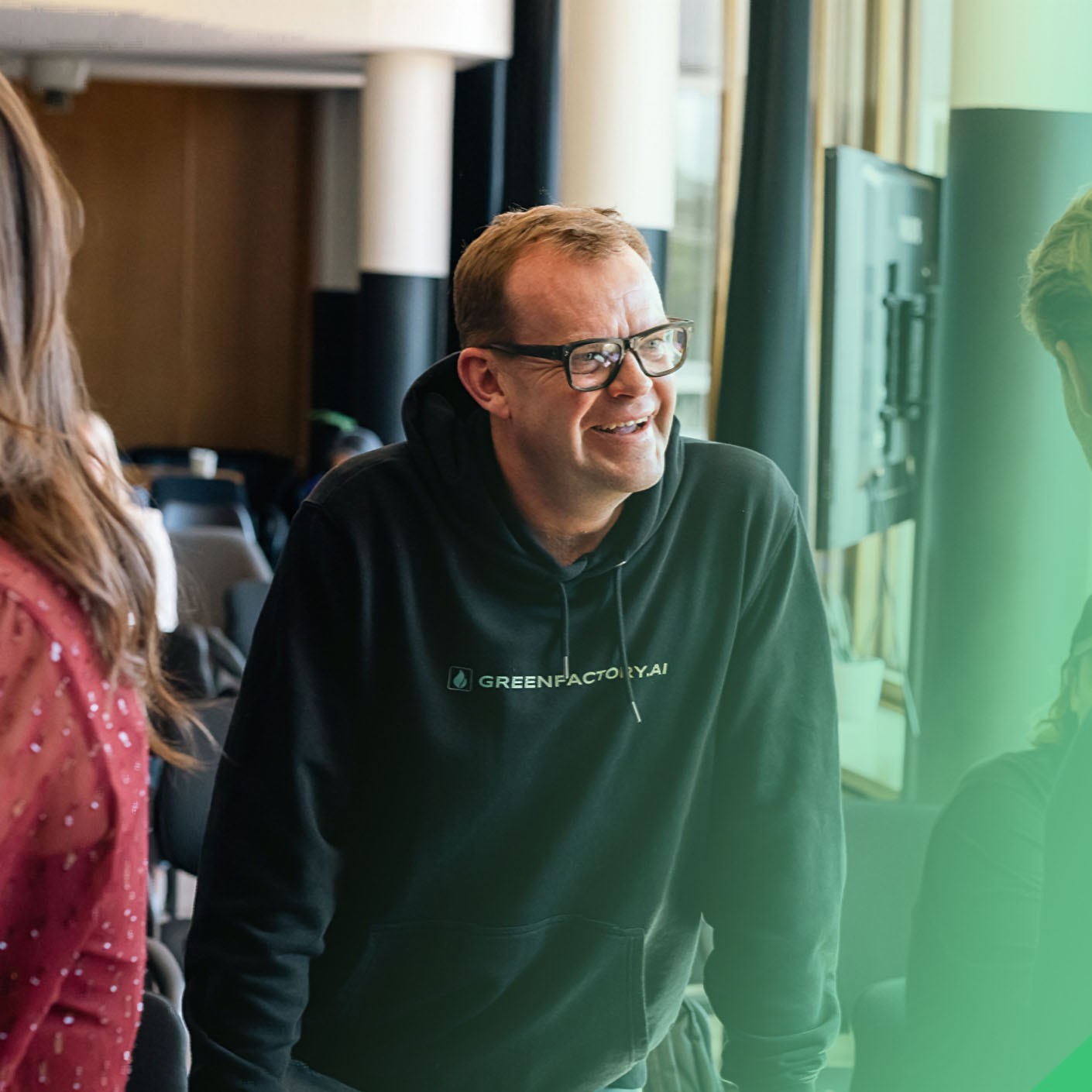 A image of a concrete sphere, balanced between two other larger spheres